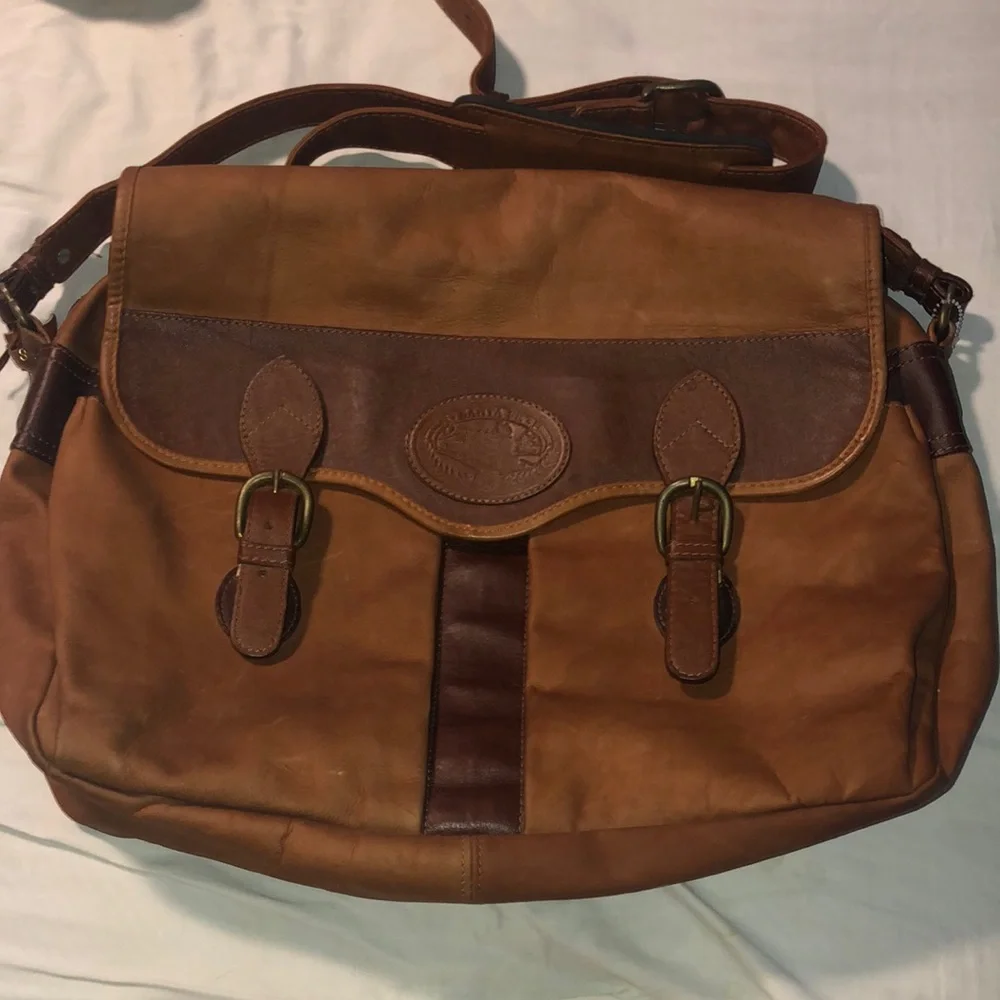VINTAGE SANTA FE Brown Leather Men's Travel Messenger Bag EXCELLENT ❤️❤️